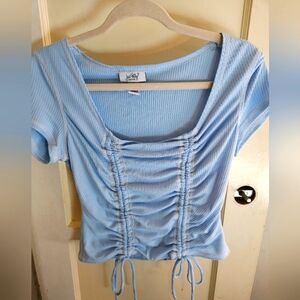 Baby Blue Top with bow ties